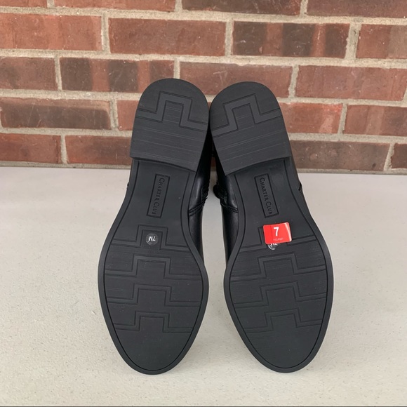 Charter Club Jeanola black leather knee high riding boots Women’s US 7 M NEW - Picture 5 of 10